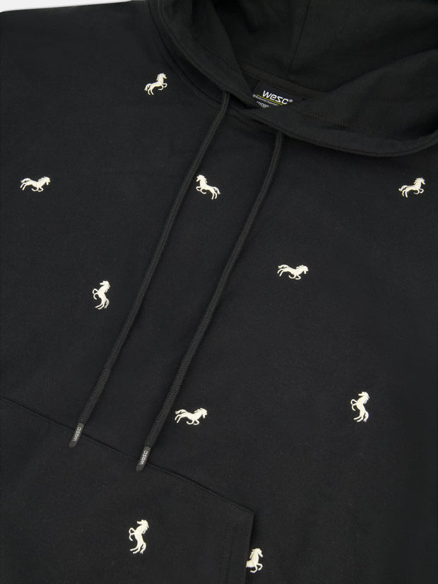 90'S MIKE HOODIE WILD HORSES EMBROIDERED